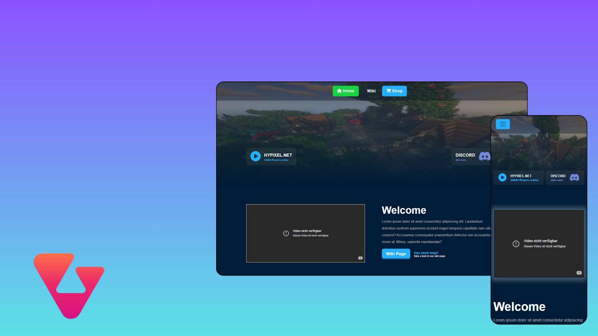 Premium Website Template (FREE DOWNLOAD) - MinecraftWebsites by Venxu™ Collective